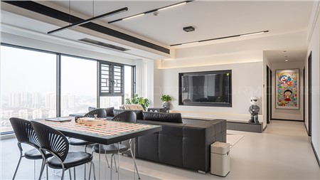 17.5w打造現(xiàn)代黑白風(fēng)格的家146m² | 麗爾曼頓全房全屋定制